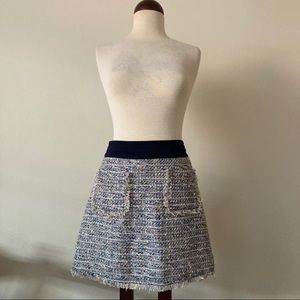 •J. Crew• Multicolored Tweed Skirt w/Pockets